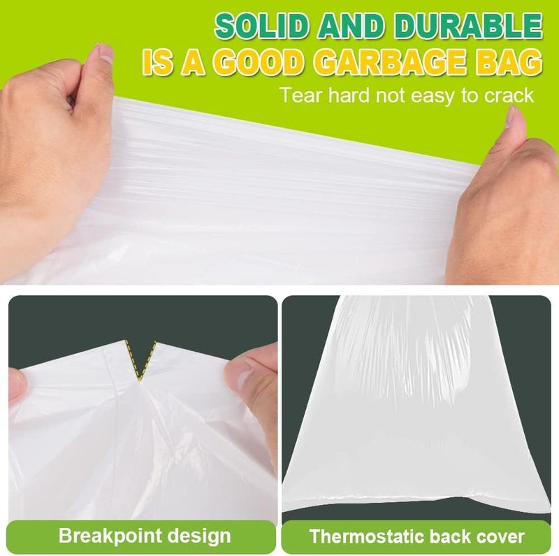 اس دبليو اي هيلب سويهيلب أكياس القمامة المتوسطة 8 جالون / 30 لتر أكياس القمامة سلة المهملات بن بطانات أكياس القمامة البلاستيكية للحمام غرفة نوم مكتب سلة المهملات 220 عدد - Image 5